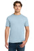 Gildan 64000/G640 Mens Softstyle Short Sleeve Crewneck T-Shirt Light Blue Model Front