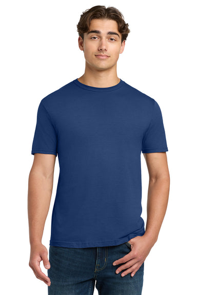 Gildan 64000/G640 Mens Softstyle Short Sleeve Crewneck T-Shirt Metro Blue Model Front