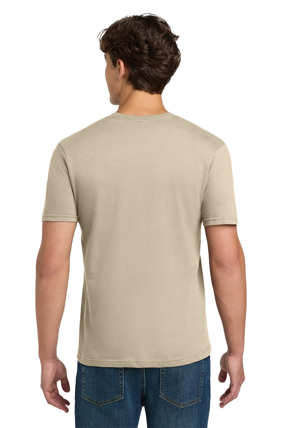 Gildan 64000/G640 Mens Softstyle Short Sleeve Crewneck T-Shirt Sand Model Back