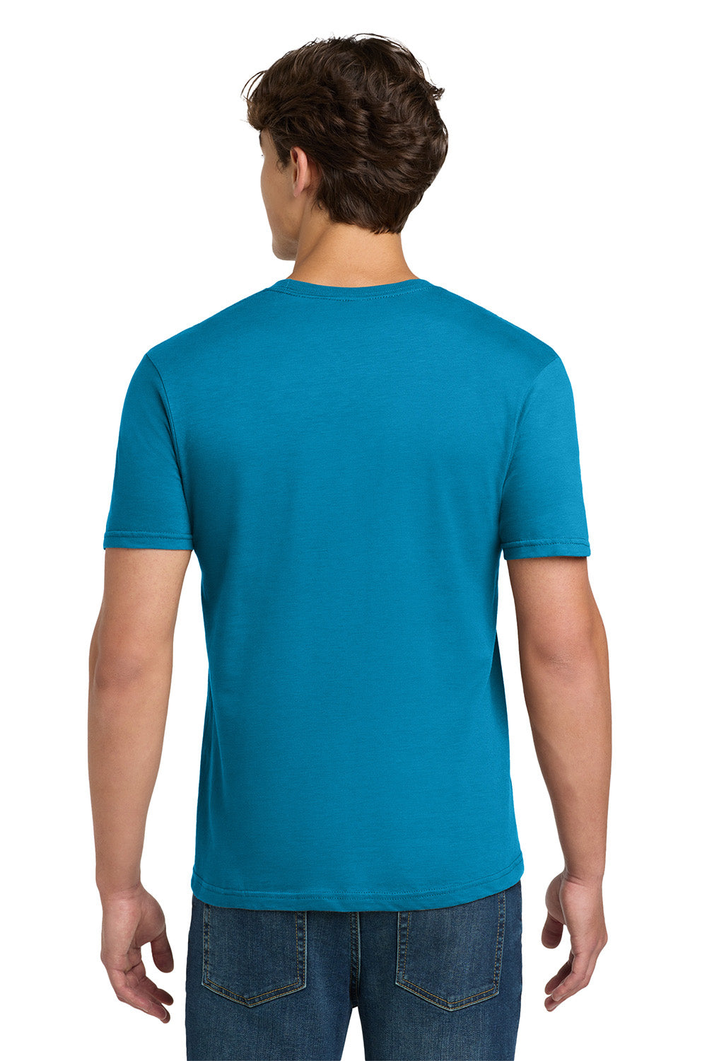 Gildan 64000/G640 Mens Softstyle Short Sleeve Crewneck T-Shirt Sapphire Blue Model Back