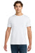 Gildan 64000/G640 Mens Softstyle Short Sleeve Crewneck T-Shirt White Model Front