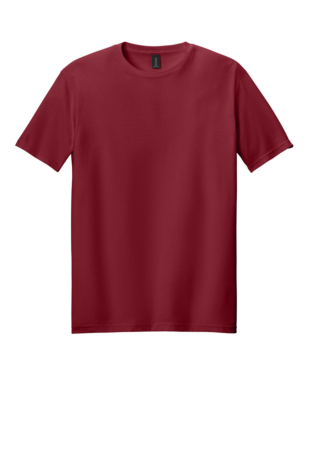 Gildan 64000/G640 Mens Softstyle Short Sleeve Crewneck T-Shirt Cardinal Red Flat Front