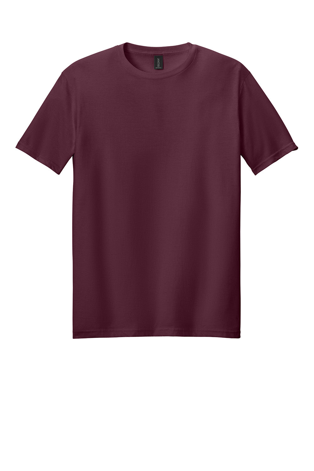 Gildan 64000/G640 Mens Softstyle Short Sleeve Crewneck T-Shirt Maroon Flat Front