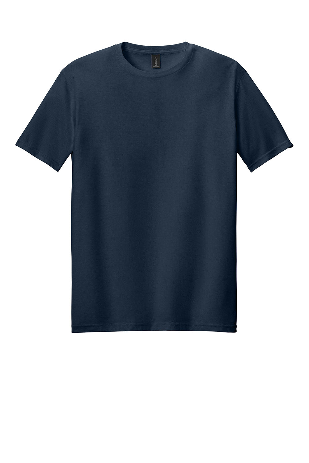 Gildan 64000/G640 Mens Softstyle Short Sleeve Crewneck T-Shirt Navy Blue Flat Front