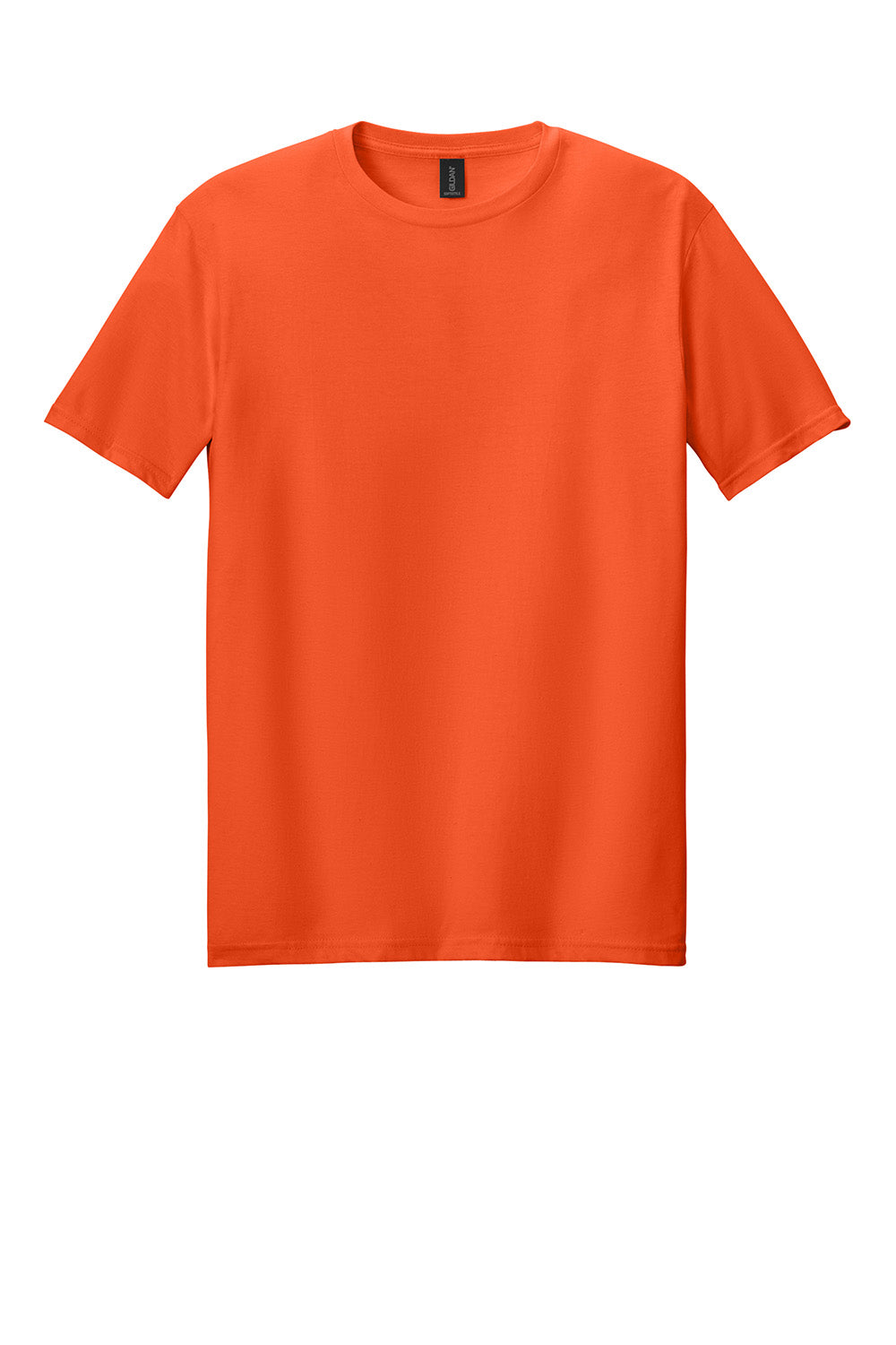 Gildan 64000/G640 Mens Softstyle Short Sleeve Crewneck T-Shirt Orange Flat Front