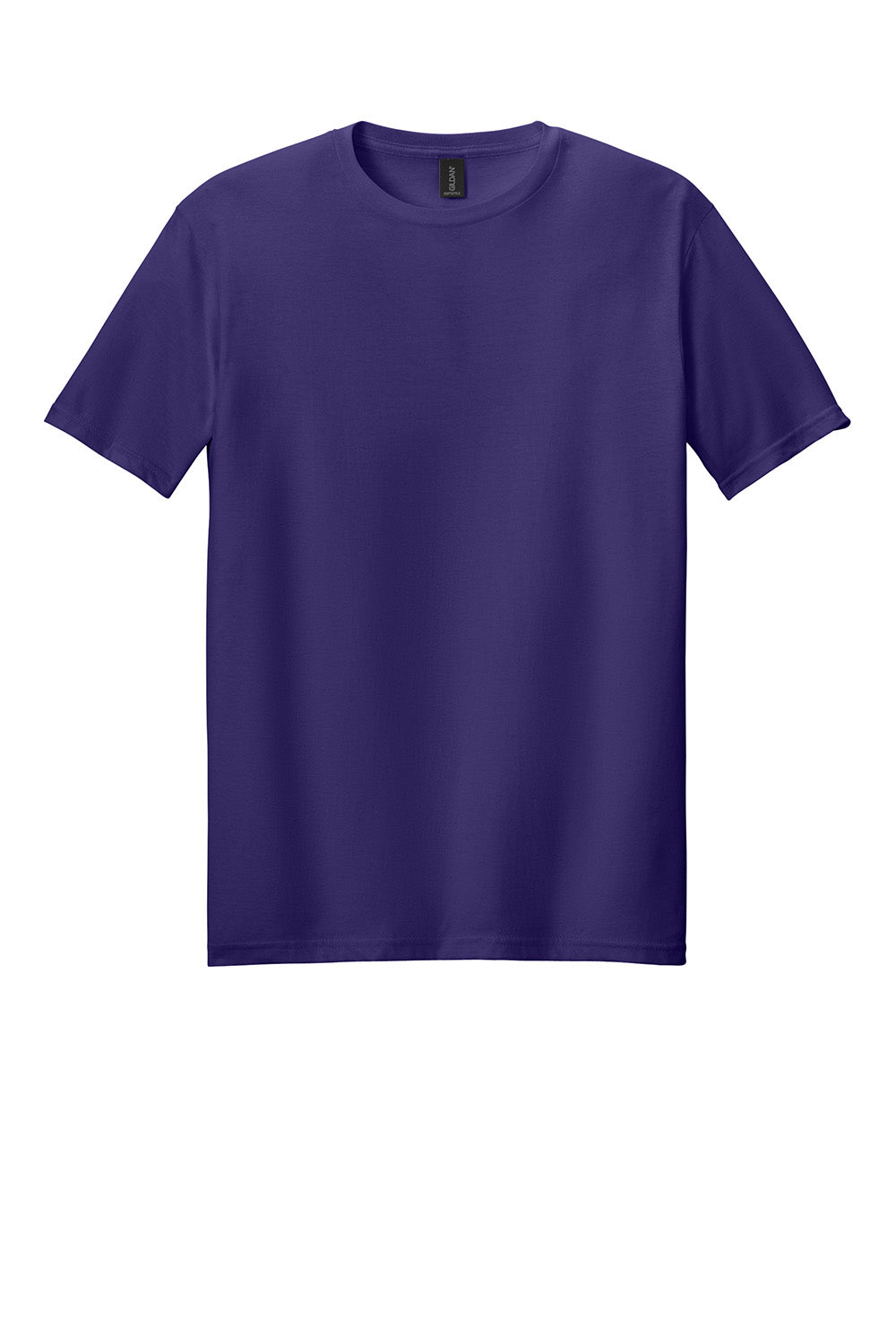 Gildan 64000/G640 Mens Softstyle Short Sleeve Crewneck T-Shirt Purple Flat Front