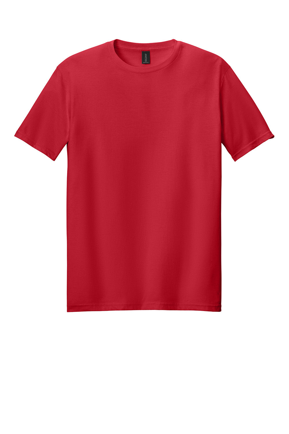 Gildan 64000/G640 Mens Softstyle Short Sleeve Crewneck T-Shirt Red Flat Front