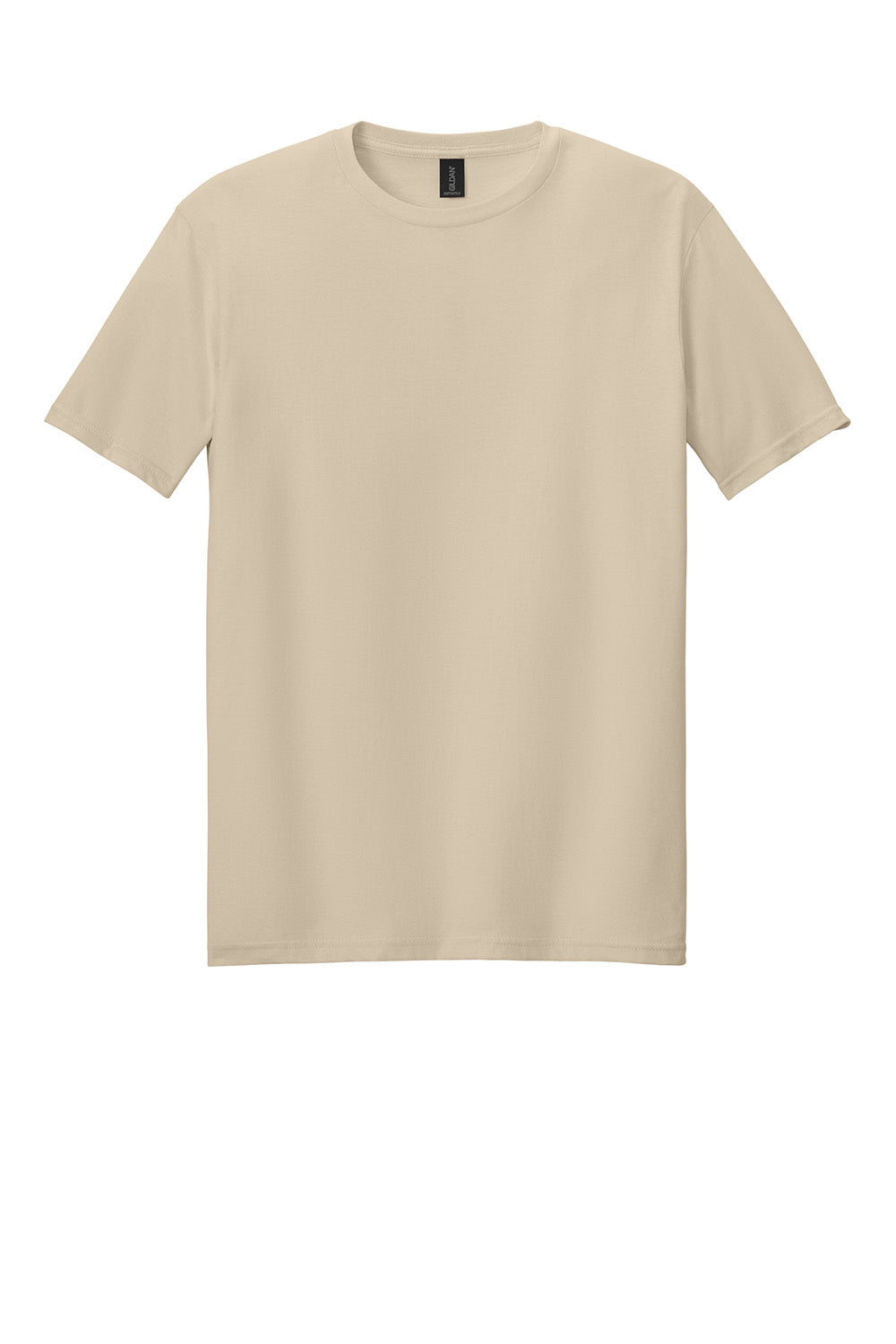 Gildan 64000/G640 Mens Softstyle Short Sleeve Crewneck T-Shirt Sand Flat Front