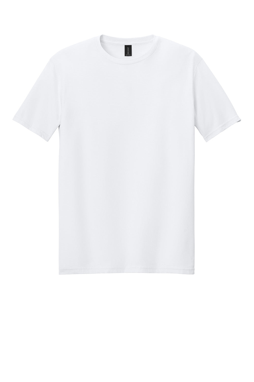 Gildan 64000/G640 Mens Softstyle Short Sleeve Crewneck T-Shirt White Flat Front