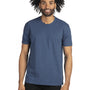 Next Level Mens Sueded Jersey Short Sleeve Crewneck T-Shirt - Heather Cool Blue