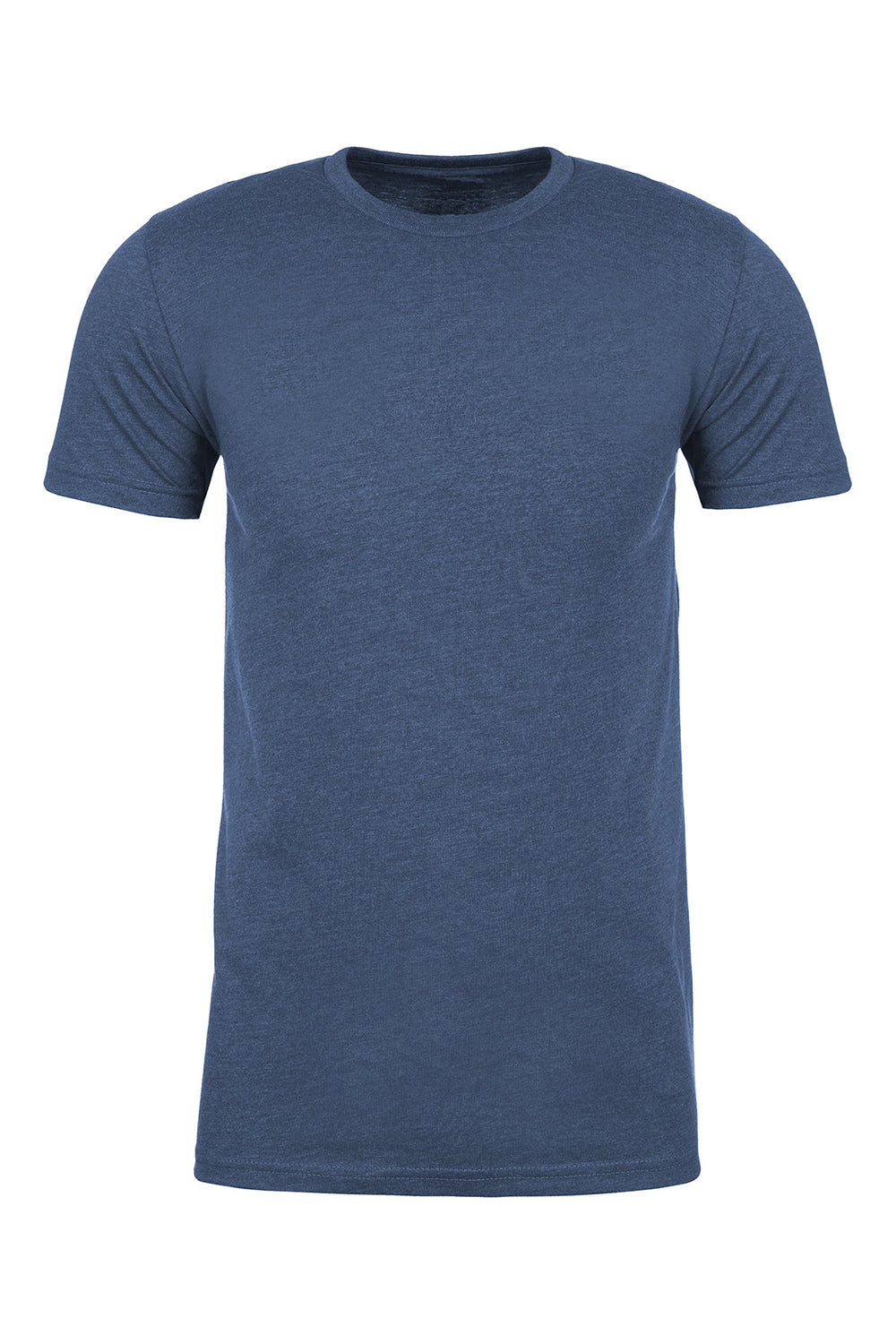 Next Level NL6410/6410 Mens Sueded Jersey Short Sleeve Crewneck T-Shirt Heather Cool Blue Flat Front