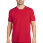 Next Level Mens Sueded Jersey Short Sleeve Crewneck T-Shirt - Red