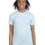 Next Level Mens Sueded Jersey Short Sleeve Crewneck T-Shirt - Light Blue