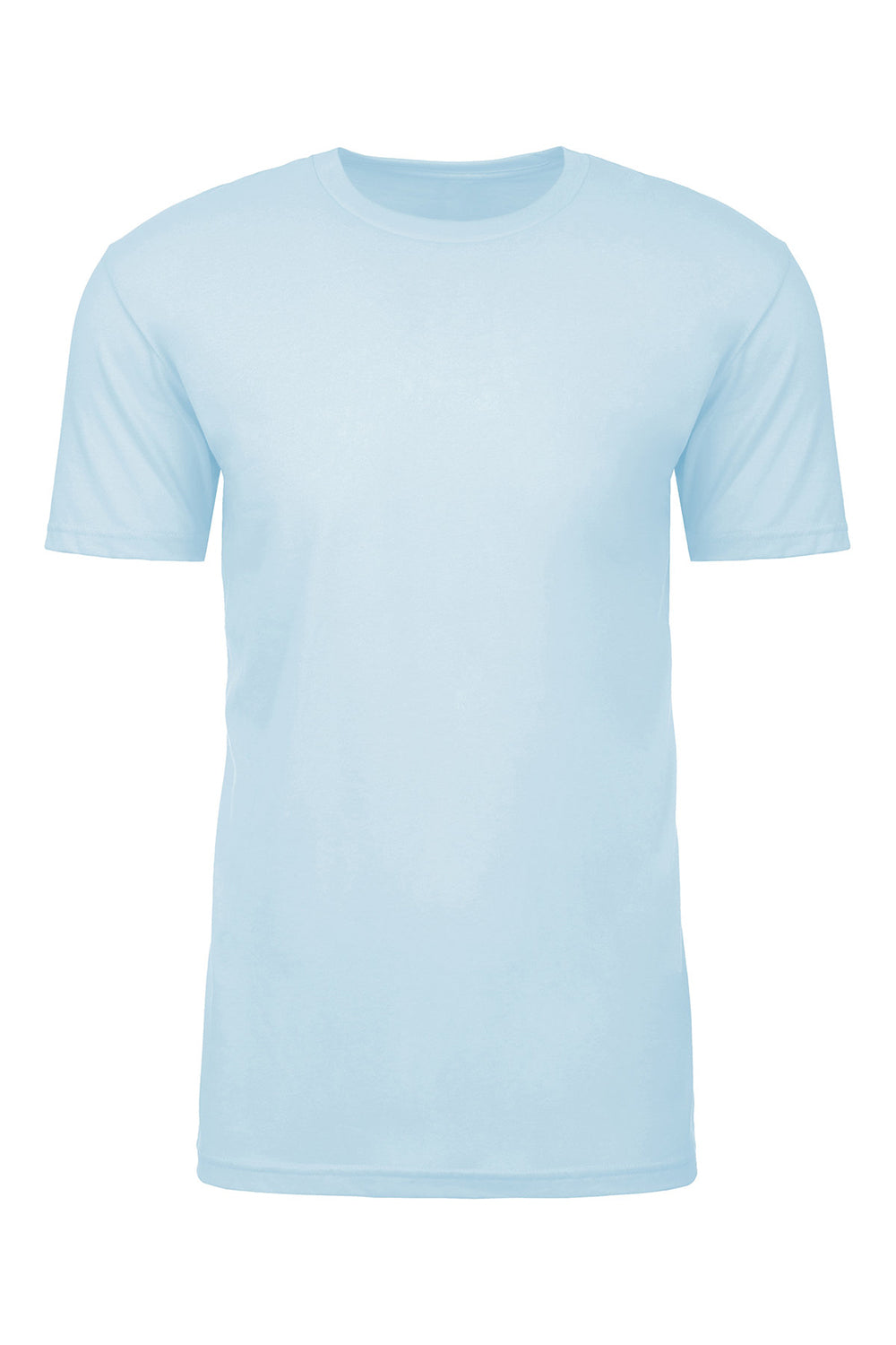 Next Level NL6410/6410 Mens Sueded Jersey Short Sleeve Crewneck T-Shirt Light Blue Flat Front