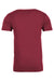 Next Level NL6410/6410 Mens Sueded Jersey Short Sleeve Crewneck T-Shirt Cardinal Red Flat Back