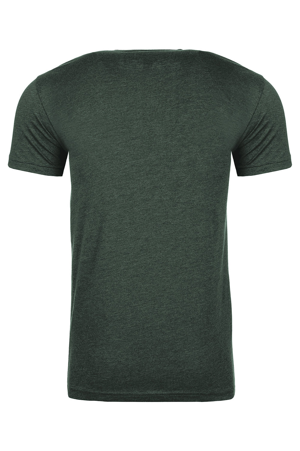 Next Level NL6410/6410 Mens Sueded Jersey Short Sleeve Crewneck T-Shirt Heather Forest Green Flat Back