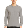 Next Level Mens Sueded Jersey Long Sleeve Crewneck T-Shirt - Heather Dark Grey