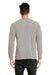 Next Level 6411 Mens Sueded Jersey Long Sleeve Crewneck T-Shirt Heather Dark Grey Model Back