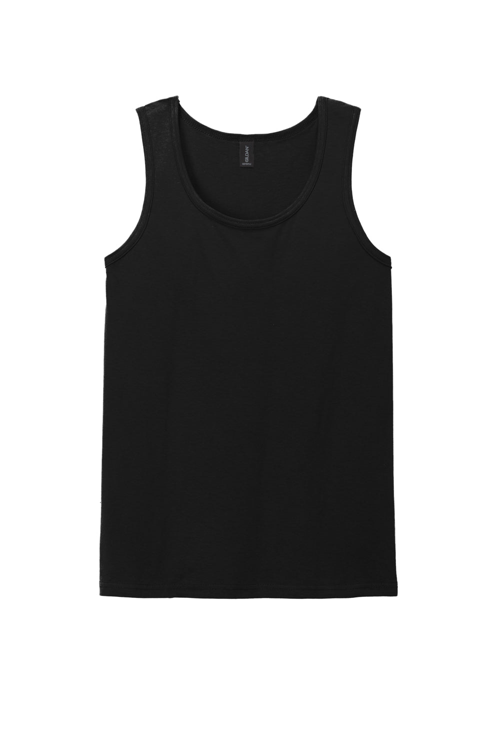 Gildan 64200 Mens Softstyle Tank Top Black Flat Front