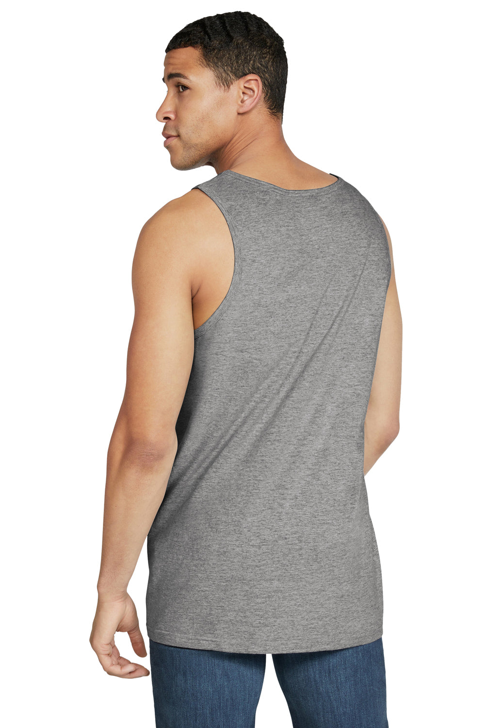 Gildan 64200 Mens Softstyle Tank Top Sport Grey Model Back