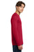 Gildan 64400/G644 Mens Softstyle Long Sleeve Crewneck T-Shirt Cherry Red Model Side