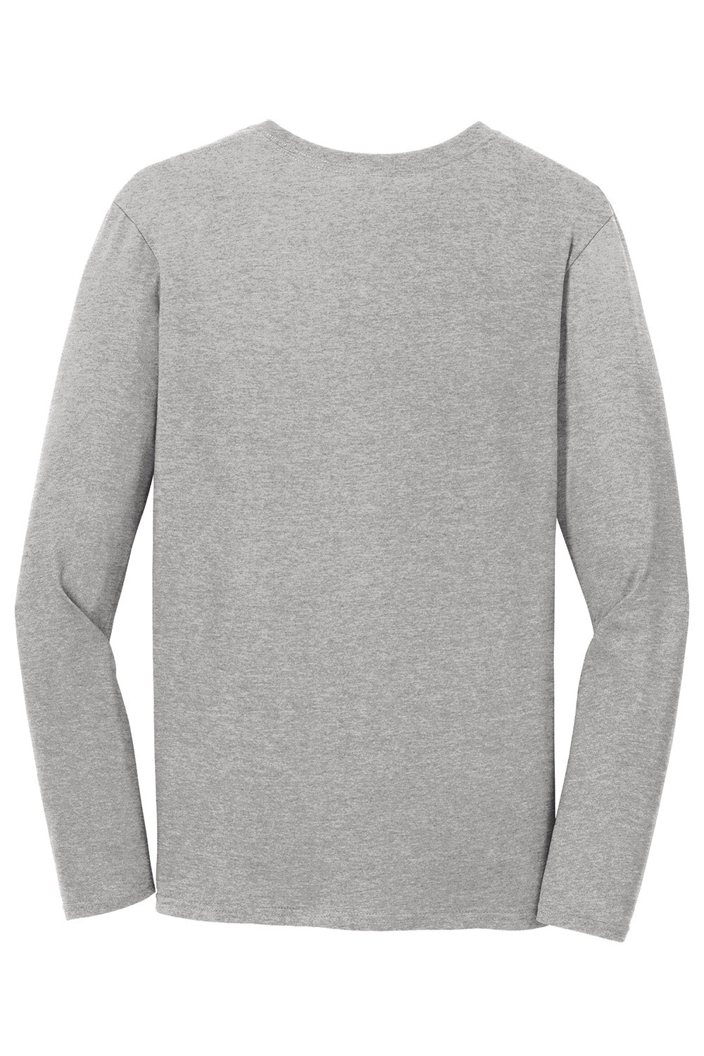 Gildan 64400/G644 Mens Softstyle Long Sleeve Crewneck T-Shirt Sport Grey Flat Back