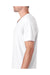 Next Level 6440 Mens Sueded Jersey Short Sleeve V-Neck T-Shirt White Model Side