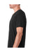 Next Level 6440 Mens Sueded Jersey Short Sleeve V-Neck T-Shirt Black Model Side