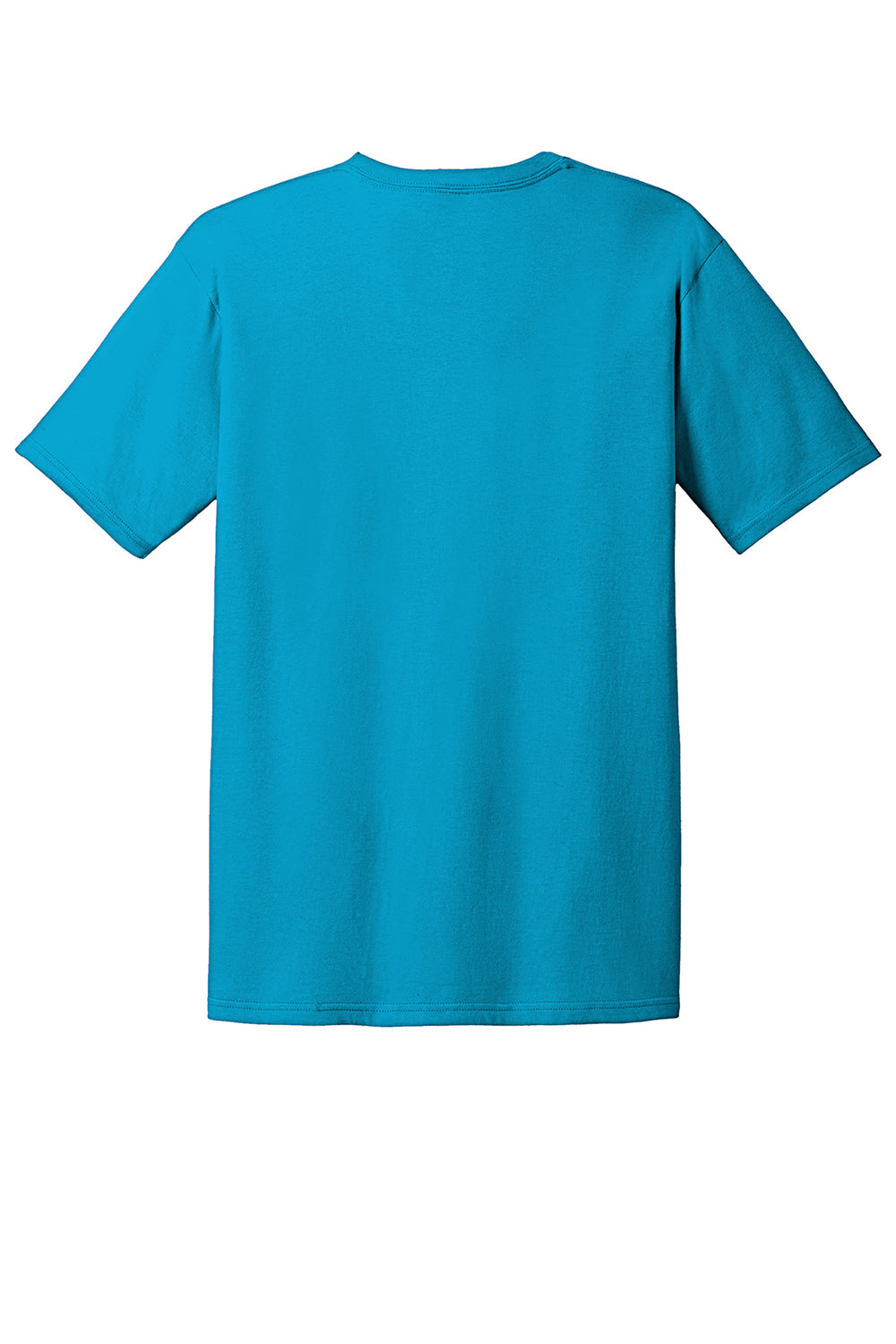 Gildan 980 Mens Short Sleeve Crewneck T-Shirt Caribbean Blue Flat Back