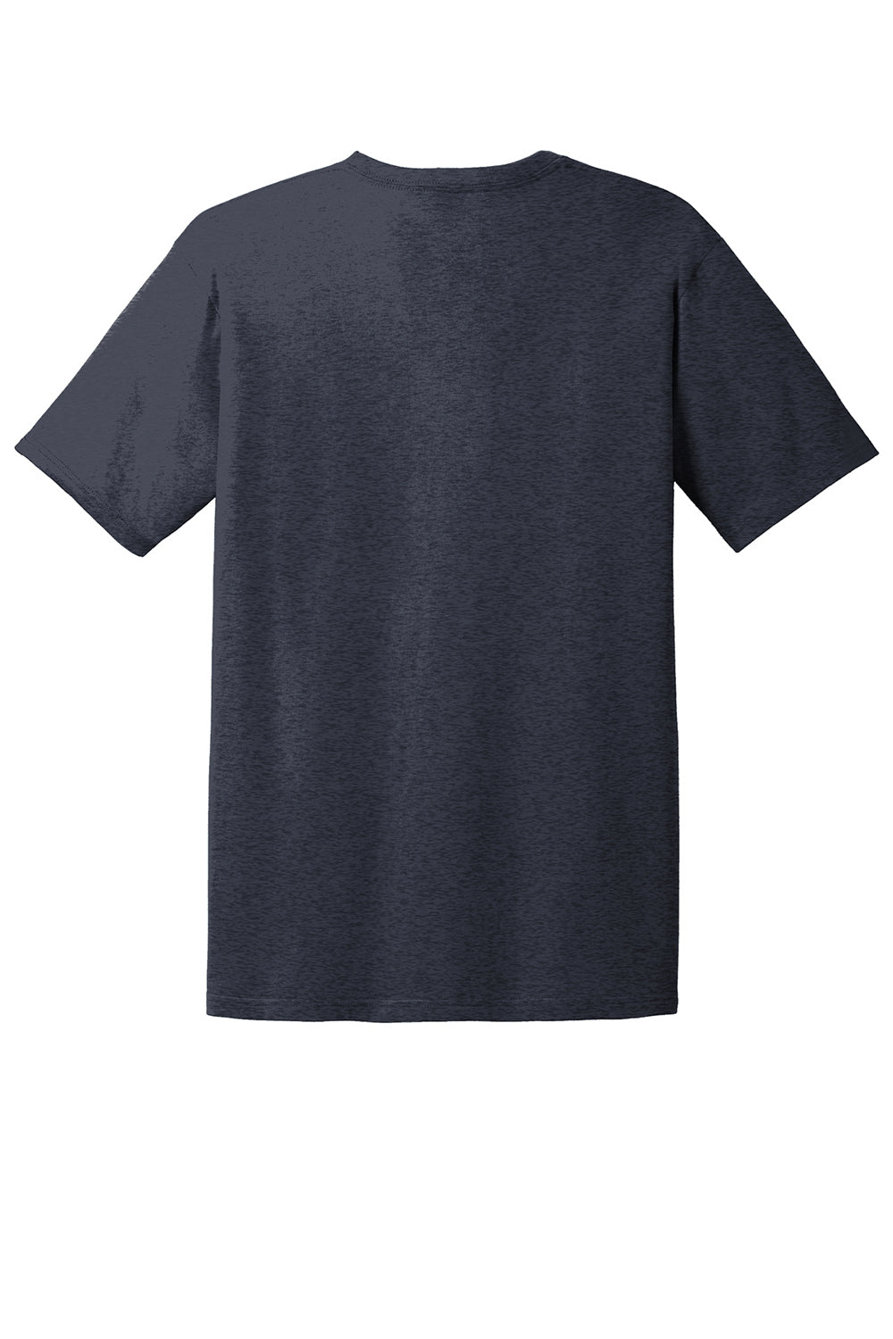 Gildan 980 Mens Short Sleeve Crewneck T-Shirt Heather Navy Blue Flat Back