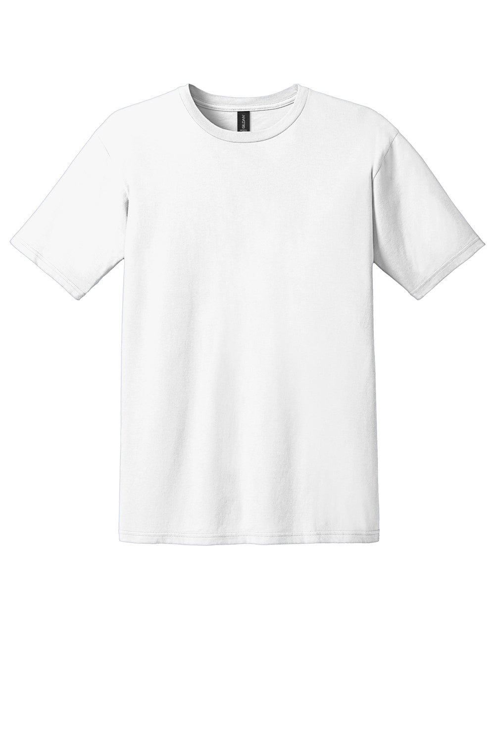 Gildan 980 Mens Short Sleeve Crewneck T-Shirt White Flat Front