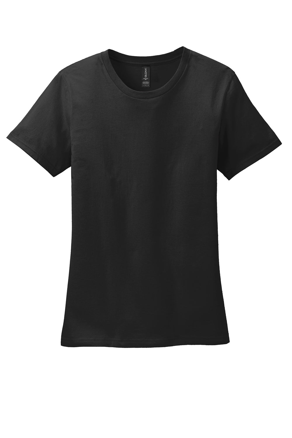 Gildan 880 Womens Short Sleeve Crewneck T-Shirt Black Flat Front