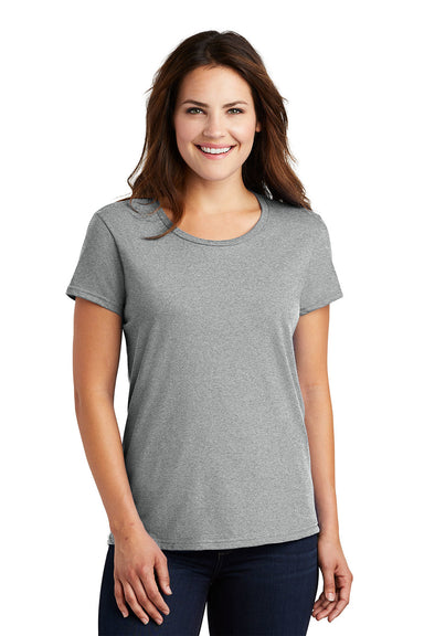 Gildan 880 Womens Short Sleeve Crewneck T-Shirt Heather Grey Model Front