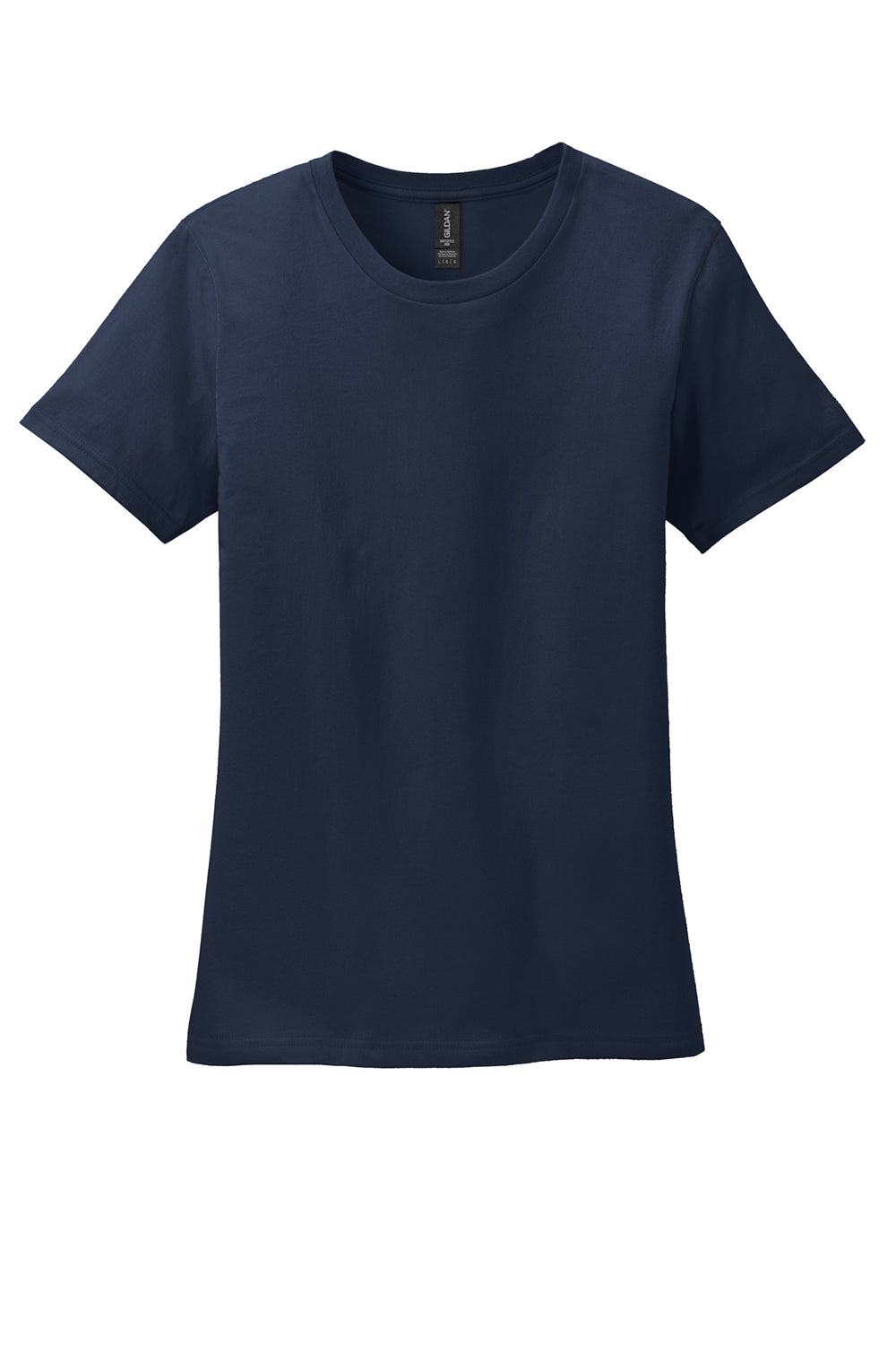 Gildan 880 Womens Short Sleeve Crewneck T-Shirt Navy Blue Flat Front