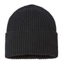 Atlantis Headwear Mens Sustainable Chunky Rib Cuffed Beanie - Black - NEW