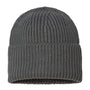 Atlantis Headwear Mens Sustainable Chunky Rib Cuffed Beanie - Dark Grey - NEW