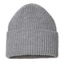 Atlantis Headwear Mens Sustainable Chunky Rib Cuffed Beanie - Light Grey Melange - NEW