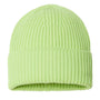 Atlantis Headwear Mens Sustainable Chunky Rib Cuffed Beanie - Acid Green - NEW