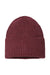 Atlantis Headwear OAK Mens Sustainable Chunky Rib Cuffed Beanie Burgundy Melange Flat Front