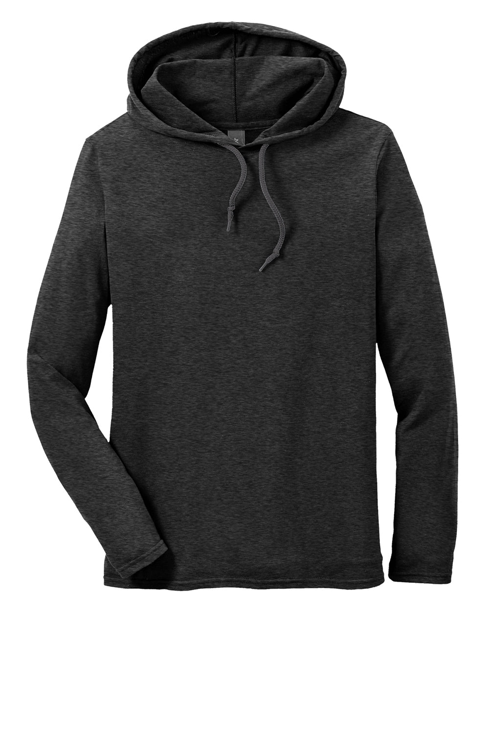 Gildan 987/987AN Mens Long Sleeve Hooded T-Shirt Hoodie Heather Dark Grey/Dark Grey Flat Front