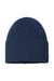 Atlantis Headwear OAK Mens Sustainable Chunky Rib Cuffed Beanie Navy Blue Flat Front