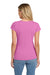 Gildan 64V00L/G64VL Womens Softstyle Short Sleeve V-Neck T-Shirt Azalea Pink Model Back