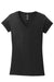 Gildan 64V00L/G64VL Womens Softstyle Short Sleeve V-Neck T-Shirt Black Flat Front