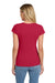 Gildan 64V00L/G64VL Womens Softstyle Short Sleeve V-Neck T-Shirt Cherry Red Model Back