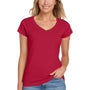 Gildan Womens Softstyle Short Sleeve V-Neck T-Shirt - Cherry Red