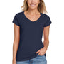 Gildan Womens Softstyle Short Sleeve V-Neck T-Shirt - Navy Blue