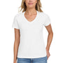 Gildan Womens Softstyle Short Sleeve V-Neck T-Shirt - White