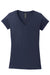 Gildan 64V00L/G64VL Womens Softstyle Short Sleeve V-Neck T-Shirt Navy Blue Flat Front