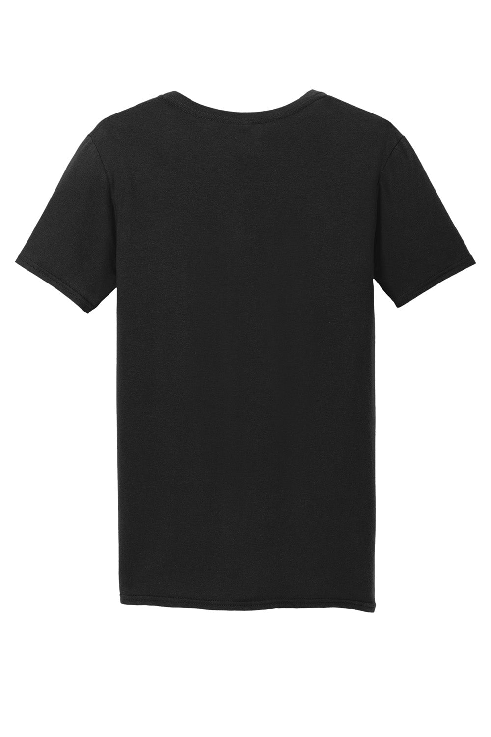 Gildan 64V00/G64V Mens Softstyle Short Sleeve V-Neck T-Shirt Black Flat Back