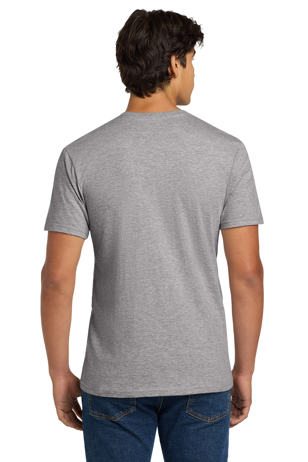 Gildan 64V00/G64V Mens Softstyle Short Sleeve V-Neck T-Shirt Sport Grey Model Back